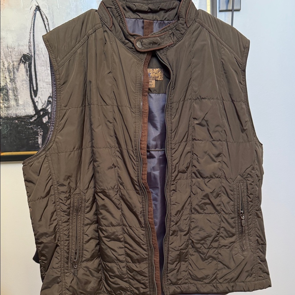 Pronto Uomo Brown Quilted Vest